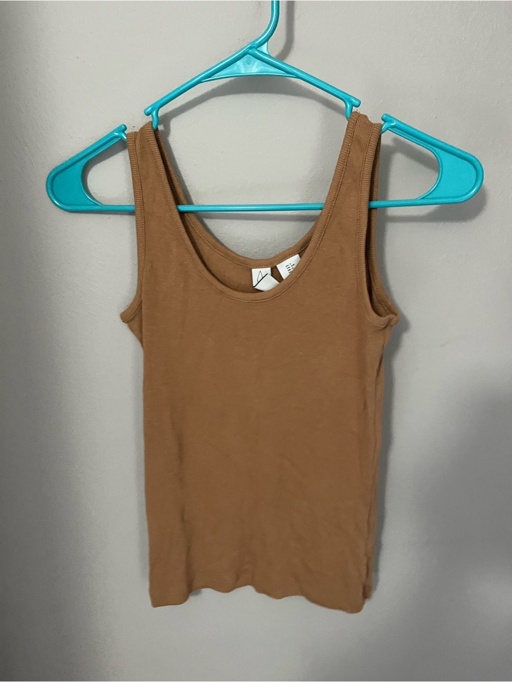 Joie Brown Scoop Neck Ribbed Tank